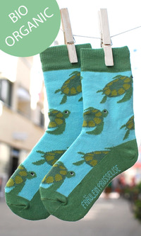 Bio Socken von Prusselise, Schildkröte, Gr. 31-34