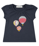 GADA Baby Shirt von Sense Organics, Heißluftballons, navy, Gr. 50/56