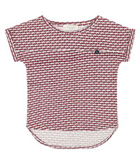 ENIE Shirt, grafischer Blumenprint, rot-weiß, Gr. 98