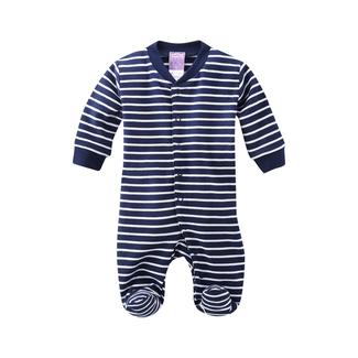 Baby-Schlafanzug mit Füßen,blau-weiß gestreift,62