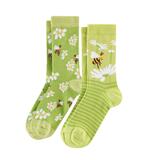 Baumwoll-Socken von Living Crafts, 2er-Pack, Biene, 23/26