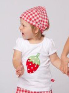 T-Shirt Erdbeere, appliziert, weiß, von Anton Emma, 134/140