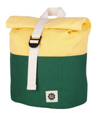 Kinderrucksack, Roll top, von Blafre, dunkelgrün-hellgelb, 7 Liter (1-4 Jahre)