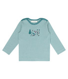 LUNA Baby Shirt von Sense Organics, hellpetrol-weiß, Waschbären, von Sense Organics, Gr. 50/56 (0-3 mon)