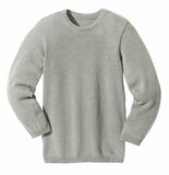 Basic-Pullover aus Schurwolle von disana, grau, 122/128