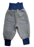Nabelbundhose aus Baumwoll-Fleece, grau-jeans, von Anton Emma, Gr. 98/104