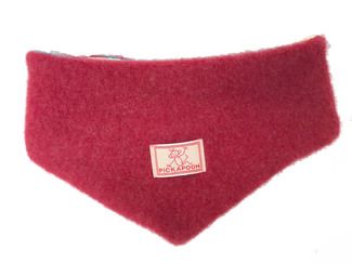 Dreieckstuch aus Schurwolle-Fleece, von Pickapooh, rot (mit Baumwollseite: honig, sangria, slate), 1