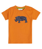IBON Shirt von Sense Organics, Rhino, orange mit Print, Gr. 98 (2-3 J)