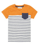 SALVO T- Shirt von Sense Organics, orange und navy/weiß gestreift, Gr. 92 (18-24 mon)