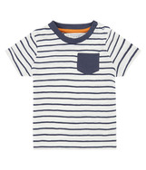ODO Baby-T-Shirt von Sense Organics, marine/weiß gestreift, Gr. 50/56 (0-3 Mon)