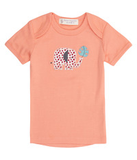 TILLY Baby T-Shirt von Sense Organics, coral, Elefant, Gr. 92 (18-24 Mon)