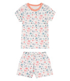 JULA, Retro Short-Pyjama für Mädchen von Sense Organics, allover Print Palmen, Gr. 92 (18-24 Mon)