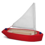 Segelschiff, rot, 22 cm, von Glückskäfer
