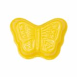Relief-Sandform Schmetterling aus Metall, gelb, von Glückskäfer