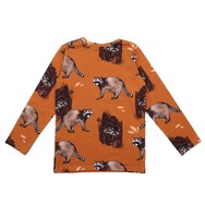 Shirt, Curious Raccoons, braun, von Walkiddy, Gr. 140