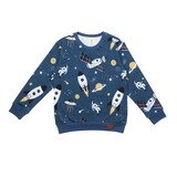Sweatshirt, Space Trip, allover Print, dunkelblau, von Walkiddy, Gr. 98