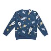 Sweatshirt, Space Trip, allover Print, dunkelblau, von Walkiddy, Gr. 98