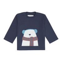 ELAN, Baby-Shirt, navy mit Polarbär, von Sense Organics, Gr. 74 (6-9 mon)