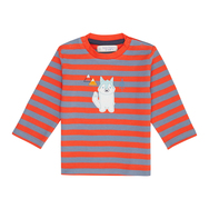 ELAN, Baby-Shirt, rot-blau gestreift mit Husky, von Sense Organics, Gr. 62/68 (3-6 mon)