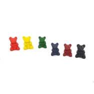 Wachsmalfigur Koda, Set Classic mit 6 Wachsmal-Bären, rot, gelb, grün, blau, braun, schwarz, von Ökonorm