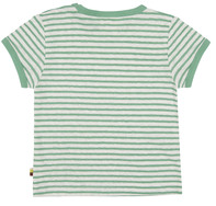 T-Shirt von Loud+Proud, Leinen-Jersey, grün-natur, Gr. 122/128