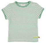 T-Shirt von Loud+Proud, Leinen-Jersey, grün-natur, Gr. 62/68