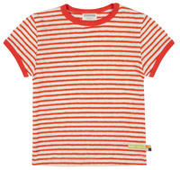 T-Shirt von Loud+Proud, Leinen-Jersey, orange-natur, Gr. 74/80
