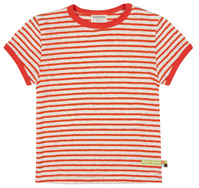 T-Shirt von Loud+Proud, Leinen-Jersey, orange-natur, Gr. 62/68