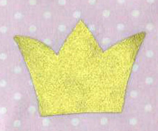 Baby-Shirt goldene Krone, rosa gepunktet, von Anton Emma, 50/56