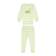 LONG JOHN, Pyjama von Sense Organics, lime green gestreift mit Krokodil-Stickerei, Gr. 92 (18-24 mon)