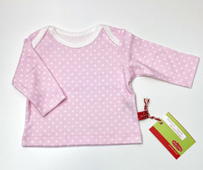 Baby-Shirt rosa gepunktet, von Anton Emma, 50/56