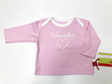 Baby-Shirt Schwesterherz, rosa, von Anton Emma, 74/80