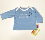 Baby-Shirt Muttis Liebling, hellblau,von Anton Emma,  50/56
