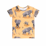 T-Shirt, Elephant Family, allover, orange, von Walkiddy, Gr. 92