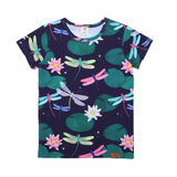 T-Shirt, Colorful Dragonflies, allover, nachtblau, von Walkiddy, Gr. 110