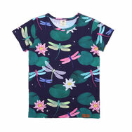 T-Shirt, Colorful Dragonflies, allover, nachtblau, von Walkiddy, Gr. 122