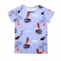 T-Shirt, Mermaids, allover, flieder, von Walkiddy, Gr. 134