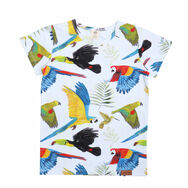 T-Shirt, Birds of Rainforest, allover, weiß, von Walkiddy, Gr. 86