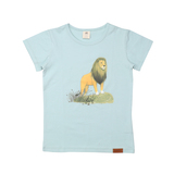 T-Shirt, Lion Friends, Monoprint, türkis, von Walkiddy, Gr. 86