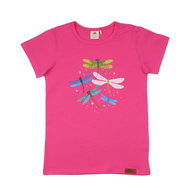 T-Shirt, Colorful Dragonflies, Monoprint, pink, von Walkiddy, Gr. 86