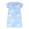 Nachthemd, White Horses, allover, hellblau, von Walkiddy, Gr. 92