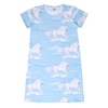 Nachthemd, White Horses, allover, hellblau, von Walkiddy, Gr. 104