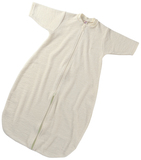 Baby-Schlafsack mit Reißverschluss aus Schurwolle-Frottee, langarm, natur, von Engel, Gr. 0