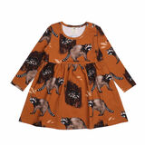 Kleid, Curious Raccoons, braun, von Walkiddy, Gr. 92