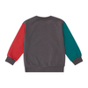 DONGO Sweater, von Sense Organics, Dunkelgrau-Rot-Petrol, Gr. 98 (2-3 Jahre)
