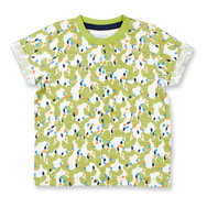 ODO Baby-T-Shirt von Sense Organics, kiwi mit allover Print Kaktus, Gr. 80 (9-12 Monate)
