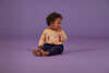 LUNA RETRO Baby Shirt, aprikose-gestreift mit Lama, von Sense Organics, Gr. 62/68 (3-6 Monate)