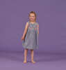 TUANA Kleid, blau mit Blumenstickerei, von Sense Organics, Gr. 98 (2-3 Jahre)