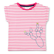 DORA Shirt, Pink-gestreift mit Kaktus, von Sense Organics, Gr. 110 (4-5 Jahre)
