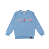 Sweatshirt, Pinky Birds, blau, von Walkiddy, Gr. 116
